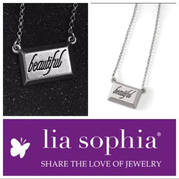 NIB Lia Sophia Beautiful Silver Necklace - Picture 2 of 5